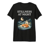 Stillness At Night Sleeping Fox Cozy Moon Calm Cottagecore Premium T-Shirt