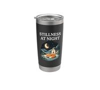 Stillness At Night Sleeping Fox Cozy Moon Calm Cottagecore Stainless Steel Insulated Tumbler