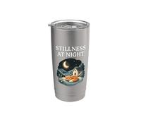 Stillness At Night Sleeping Fox Cozy Moon Calm Cottagecore Stainless Steel Insulated Tumbler