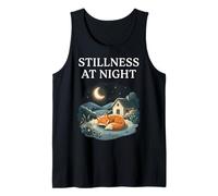 Stillness At Night Sleeping Fox Cozy Moon Calm Cottagecore Tank Top