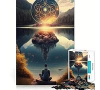 Stillness by The Lake 1000 Pieces Jigsaw Puzzles for Adults Smart Game Stress Release Pattern Assembly Xmas Surprise 38x52cm