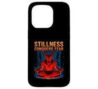 Stillness Conquers Fear Meditating Krampus Meditation Case for iPhone 15 Pro