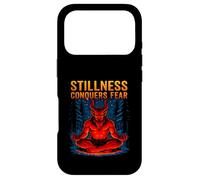 Stillness Conquers Fear Meditating Krampus Meditation Case for iPhone 17 Pro