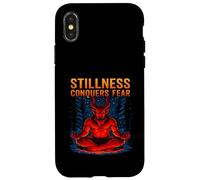 Stillness Conquers Fear Meditating Krampus Meditation Case for iPhone X/XS
