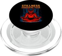 Stillness Conquers Fear Meditating Krampus Meditation PopSockets PopGrip for MagSafe