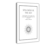 Stillness Is The Key Quotes Poster Canvas Poster Wall Art Decor Print Picture Paintings for Living Room Bedroom Decoration 16x24inch(40x60cm)