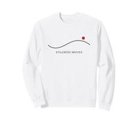 Stillness Moves - Minimal Zen Wave Design Sweatshirt