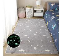 Stillshine. Luminous Area Rug Glow in The Dark Floor Mats Soft Decorative Play Mat for Kids Anti-Slip Living Room Rug Carpets for Bedroom Home Kindergarten Nursery Decoration (Dinosaur,140×200 cm)