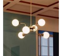 Stilnovo Galassia hanging light, gold-coloured, length 91 cm