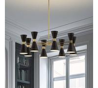 Stilnovo Megafono hanging light, Ø 100 cm, black, 16-flg.