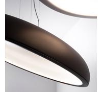 Stilnovo Reflexio LED pendant light, Ø46cm, brown