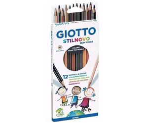 Stilnovo Skin Tones Crayons 12 Colors Giotto Top Quality