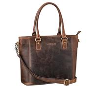 STILORD 'Abigail' Handbag Office Ladies Leather Shopper Vintage Shoulder Bag Business for 13.3 Inch Laptops Tote Bag Genuine Leather, Colour:soria - brown