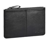 STILORD 'Adil' Leather Bank Pouch for Men & Women Genuine Leather Wallet Small Vintage Travel Organizer Passport Holder Clutch for Cash, Cards & Documents, Colour:Black