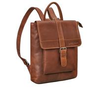 STILORD 'Agnes' backpack leather handbags for women elegant ladies backpack leather vintage city backpack small leather daypack genuine leather, Colour:sila - brown
