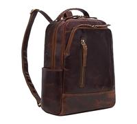 STILORD 'Aiden' Vintage Leather Backpack Unisex Causal Rucksack for Men and Women Daypack for 13.3 inch Laptop Work Uni Office School Genuine Leather, Colour:Porto - Cognac