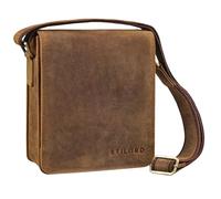 STILORD "Akito" Leather Crossbody Bag for Men - Perfect for Work and Leisure - with 8.4-Inch Tablet Pocket - Premium Genuine Leather Messenger Bag Men Colour:vinto - Brown