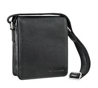STILORD 'Akito' Leather Crossbody Bag for Men - Perfect for Work and Leisure - With 8.4-Inch Tablet Pocket - Premium Genuine Leather Messenger Bag Men, Colour:black