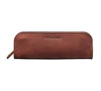 STILORD 'Alfie' Leather Pencil Case Vintage Pen Case Stationary Organiser for Women Men Pencil Pouch in Genuine Leather, Colour:Kara - Cognac