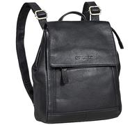 STILORD "Allegra" Elegant Genuine Leather Backpack Small City Daypack Women Vintage Leather Rucksack Ladies Retro Suede Shoulder Bag Colour:Black