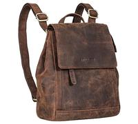 STILORD "Allegra" Elegant Genuine Leather Backpack Small City Daypack Women Vintage Leather Rucksack Ladies Retro Suede Shoulder Bag Colour:Zamora - Brown