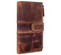 STILORD 'Alyssa' Leather Mobile Phone Wallet with RFID Protection Womens Vintage Wallet Large Anti Theft Card Holder in Gift Box Ideal for 6.1 inch iPhone 13 Genuine Leather, Colour:Kara - Cognac