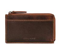 STILORD 'Ano' 3-in-1 Vintage Leather Key Pouch RFID Wallet Slim Card Case Key Case Money Pocket Card Holder Genuine Leather, Colour:luino - Brown