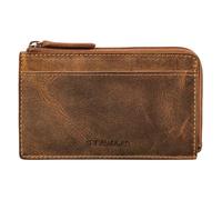 STILORD 'Ano' 3-in-1 Vintage Leather Key Pouch RFID Wallet Slim Card Case Key Case Money Pocket Card Holder Genuine Leather, Colour:Bergamo - Brown