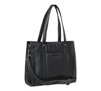 STILORD 'Ariana' Womens Leather Tote Bag Large Shoulder Bag Elegant Business Satchel for 13.3 Inch MacBook Large Handbag Ideal for Office Shopping, Colour:Black
