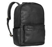 STILORD 'Arik' Backpack Leather Men and Women Vintage Messenger Bag for Laptops 16 Inches Teacher Bookbag Backpack Travel Leather, Colour:Black
