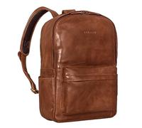 STILORD 'Arik' Backpack Leather Men and Women Vintage Messenger Bag for Laptops 16 Inches Teacher Bookbag Backpack Travel Leather, Colour:Brandy - Cognac