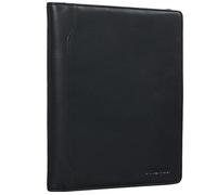 STILORD 'Arvid' Vintage Conference Folder Leather Business Map A4 Punched Pad Portfolio Document Folder for 13,3 MacBooks, Colour:Black