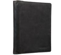 STILORD 'Arvid' Vintage Conference Folder Leather Business Map A4 Punched Pad Portfolio Document Folder for 13,3 MacBooks, Colour:Dark - Brown