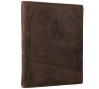 STILORD 'Arvid' Vintage Conference Folder Leather Business Map A4 Punched Pad Portfolio Document Folder for 13,3 MacBooks, Colour:Middle Brown