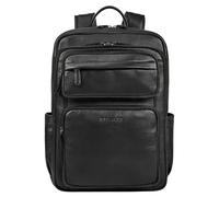 STILORD 'Astoria' Laptop Backpack Leather 17 inch Large Backpack Office Business Mens Womens Female Male, Colour:black