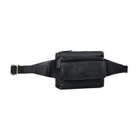 STILORD 'Atlanta' Small Waist Bumbag Leather Vintage Belly Bag Belt Bag for Men Women Ladies for Festival Running Dog Walking Hiking Pouch Bag, Colour:Black