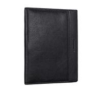 STILORD 'Bernhard' A5 Leather Document Case - Business Folder, Office Organiser, Conference Folder - Genuine Leather Cover, Colour:Obsidian Black