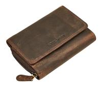 STILORD "Beverly RFID Genuine Leather Purse for Women Medium Size 13 Card Slots Vintage Ladies Wallet Soft Leather with Zip Pocket & Multi Card Slot NFC Blocking Colour:Kreta - Brown
