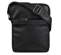 STILORD 'Blake' Genuine Leather Messenger Bag Men Vintage Shoulder Bag Small Cross Body Bag for 8 inch Tablets DIN A5 Satchel Retro Leather, Colour:Black