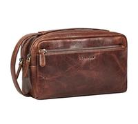 STILORD "Bran" Large Mens Leather Wristlet Clutch Genuine Leather Vintage Men Handbag Bank Wallet Travel Organizer for Modern Man Colour:Kara - Cognac