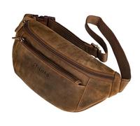 STILORD "Bryce" Vintage Fanny Pack Leather Belt Bag Large Vintage Bum Bag for Men Women Hip Bag Belt Bag Pouch for Jogging Festival Travel Colour:Middle Brown
