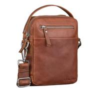 STILORD 'Byron' Elegant Cross Body Bag Leather Men - Ideal as Mens Messenger Bags with Handle 8,3 Inch Tablet - Stylish Crossover Shoulder Bag with Multiple Compartments, Colour:sila - Brown