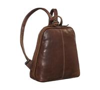 STILORD 'Calla' Leather Backpack Ladies Small Elegant City Daypack for Women Genuine Leather Vintage Rucksack Modern Women's Fashion Bag with Zipper, Colour:sila - Brown