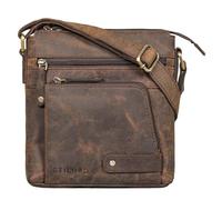 STILORD 'Cameron' Leather Shoulder Bag Small for DIN A5 Documents 8.4 Inch Tablet Cross Body Bag Satchel Pouch Messenger in Genuine Leather, Colour:colorado - brown