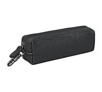 STILORD 'Camillo' Leather Pen and Key Case Vintage Pencil Pouch with Key Ring Pen Holder Made of Genuine Leather, Colour:Black