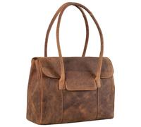 STILORD 'Carrie' Leather Tote Bag for Women Ladies Large Genuine Leather Shoulder Bag Shopper Handbag ideal as Shopping Bag with Compartmens, Colour:torino - brown