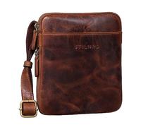 STILORD 'Carson' Mens Small Satchel Bag Leather Vintage Messenger Bag Shoulder Bag Cross Body Cross Over for Men in Genuine Leather, Colour:kara - cognac