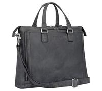 STILORD 'Claire' Women's Business Bag Genuine Leather 15 Inch | Briefcase | Laptop Bag DIN A4 | Shoulder Bag and Handbag for Office, Colour:Carbon - Grey