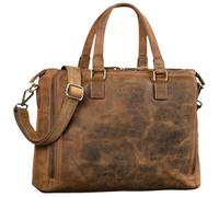 STILORD 'Claire' Women's Business Bag Genuine Leather 15 Inch | Briefcase | Laptop Bag DIN A4 | Shoulder Bag and Handbag for Office, Colour:Middle Brown