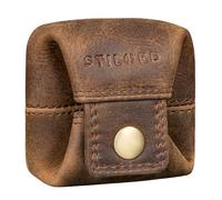 STILORD 'Claron' Mini Coin Pouch Leather Coin Purse Small Vintage Wallet Slim Purse for Change Men Men Women Genuine Cow Hide in Gift Box, Colour:Soria - Brown